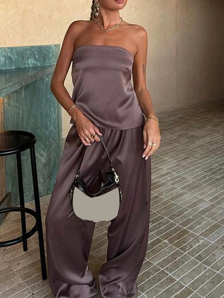 Brynn Off-Shoulder Top &amp; Palazzo Pants